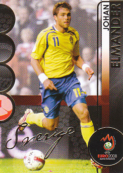 Johan Elmander Sweden Panini Euro 2008 Card Collection #182